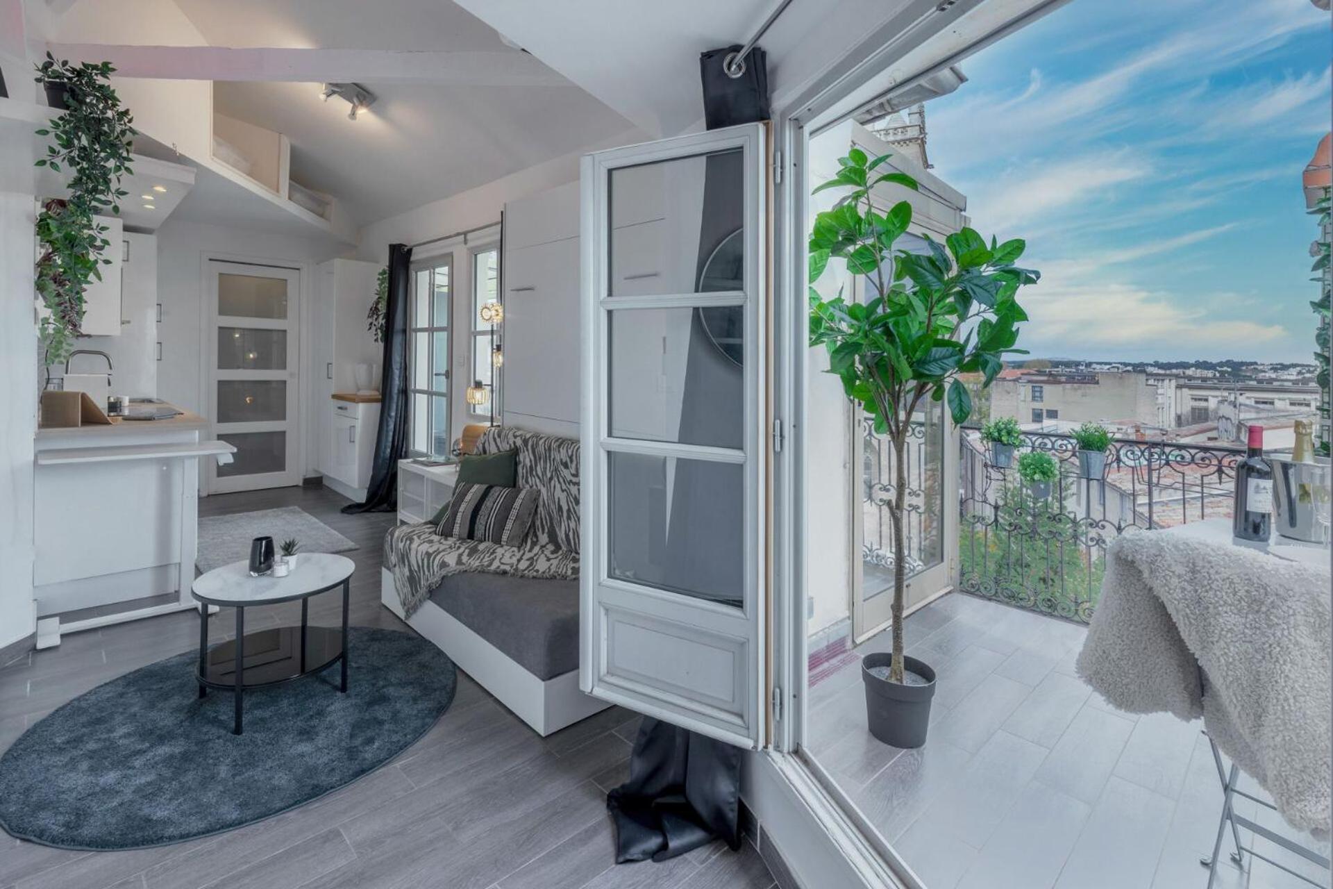 La Terrasse, Vue Sur Les Toits De Montpellier Lägenhet Exteriör bild